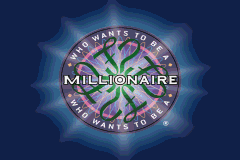 Who Wants to be a Millionaire title screen for GameBoy Advance